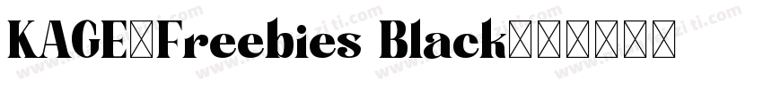 KAGE-Freebies Black字体转换